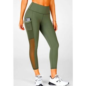 Fabletics Mila Pocket Capri in Forest Green
